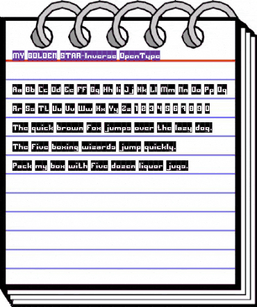 MY GOLDEN STAR-Inverse Normal animated font preview