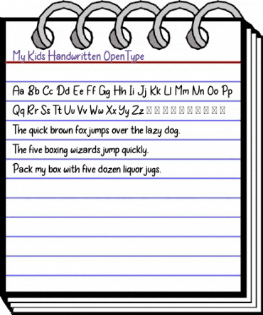 My Kids Handwritten Regular animated font preview