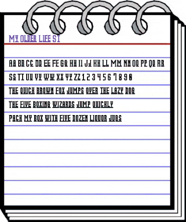 My Older Life St Regular animated font preview