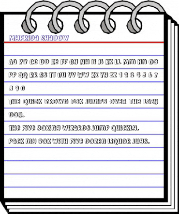 Myfrida Shadow Regular animated font preview