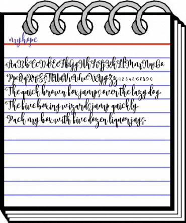 myhope Regular animated font preview