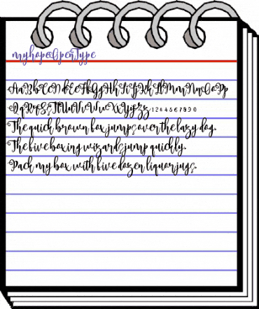 myhope Regular animated font preview