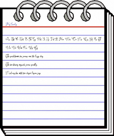 My Lovely Regular animated font preview