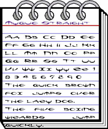 Myque Straight Normal animated font preview