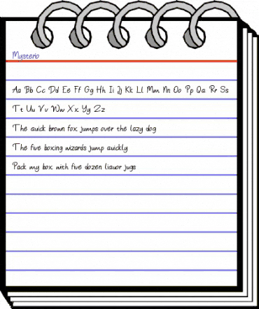 Mysterio Regular animated font preview