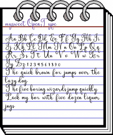 mysweet Regular animated font preview