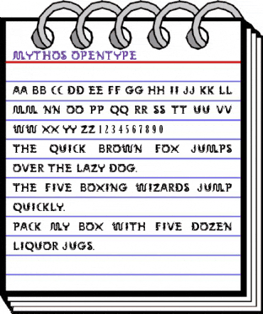 Mythos Regular animated font preview