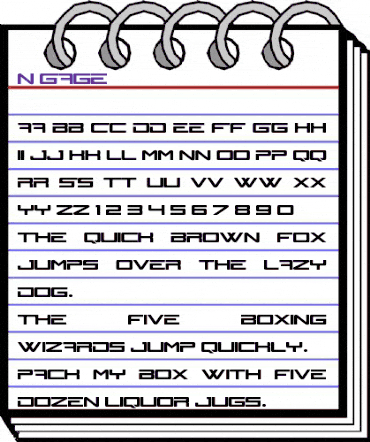N-Gage Medium animated font preview