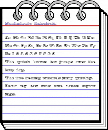 Nacimiento ExtraBold animated font preview Nacimiento ExtraBold animated font preview