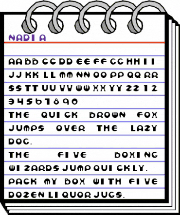 Nadia Regular animated font preview