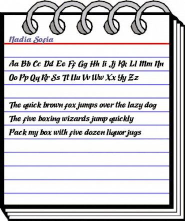 Nadia Sofia Nadia Sofia animated font preview Nadia Sofia Nadia Sofia animated font preview