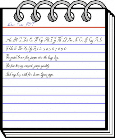 Nadine Extra Regular animated font preview