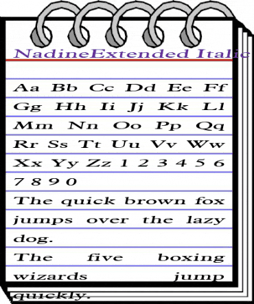 NadineExtended Italic animated font preview NadineExtended Italic animated font preview