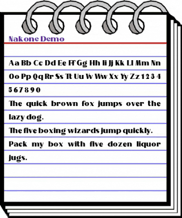 Nakone Demo Regular animated font preview