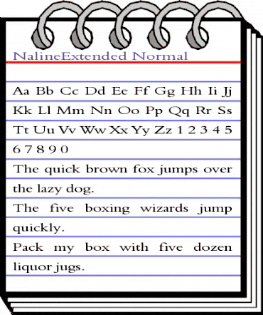 NalineExtended Normal animated font preview NalineExtended Normal animated font preview