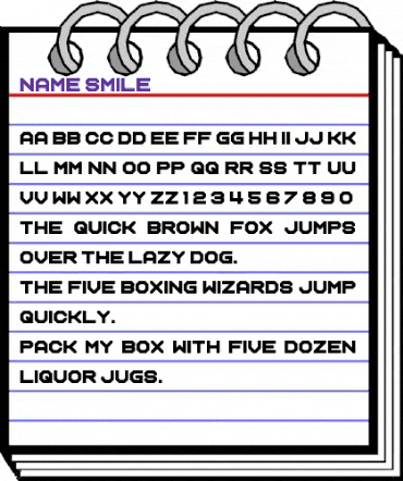 Name Smile Regular animated font preview