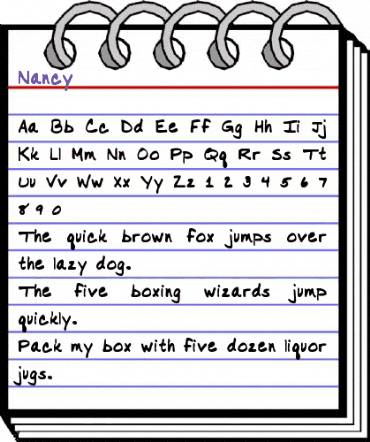 Nancy Print animated font preview