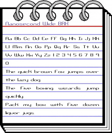 Nanosecond Wide BRK Normal animated font preview Nanosecond Wide BRK Normal animated font preview