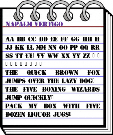 Napalm Vertigo Regular animated font preview