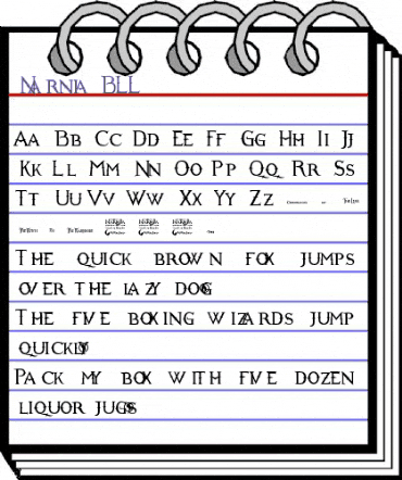 Narnia BLL Regular animated font preview Narnia BLL Regular animated font preview