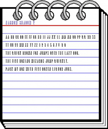 Narrow Shadow 2 Regular animated font preview Narrow Shadow 2 Regular animated font preview