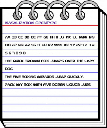 Nasalization Regular animated font preview Nasalization Regular animated font preview