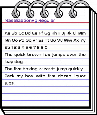 Nasalization Regular animated font preview Nasalization Regular animated font preview