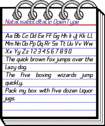 Natalisa Bold Italic Demo Bold Italic animated font preview Natalisa Bold Italic Demo Bold Italic animated font preview