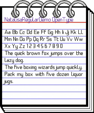 Natalisa Regular Demo Regular animated font preview
