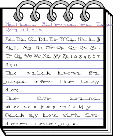 Nathan Alternates Expanded Expanded Regular animated font preview