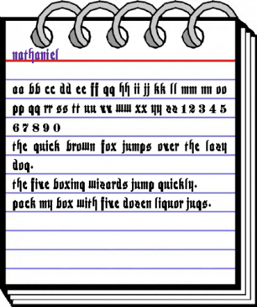 Nathaniel Regular animated font preview