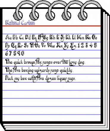 National Cartoon Regular animated font preview National Cartoon Regular animated font preview