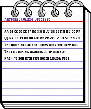 National College Regular animated font preview National College Regular animated font preview
