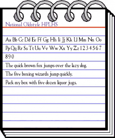 National Oldstyle HPLHS animated font preview National Oldstyle HPLHS animated font preview
