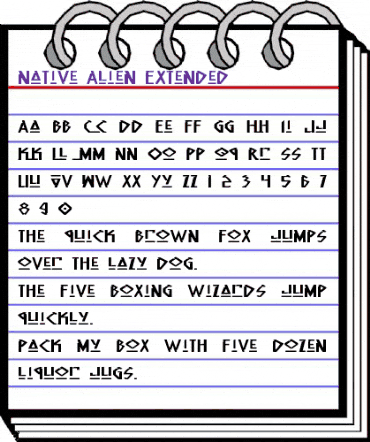Native Alien Extended Extended animated font preview