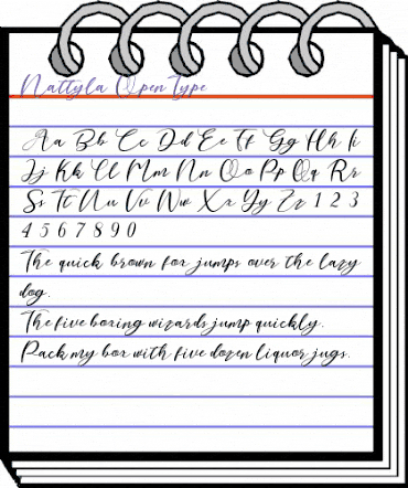 Nattyla Regular animated font preview