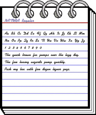 NATURA Regular animated font preview NATURA Regular animated font preview