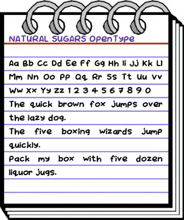 NATURAL SUGARS Regular animated font preview