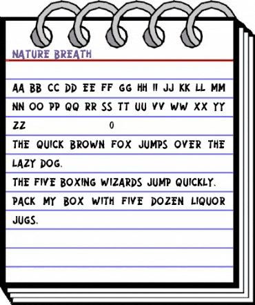 Nature Breath Regular animated font preview