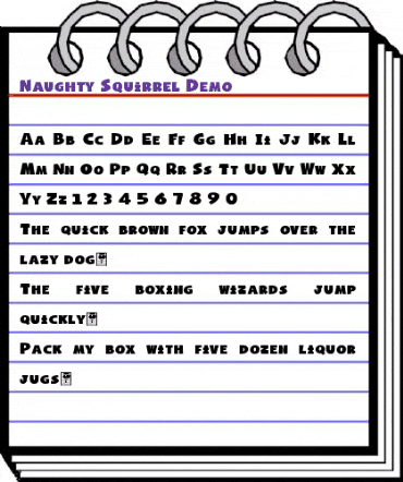 Naughty Squirrel Demo Regular animated font preview Naughty Squirrel Demo Regular animated font preview