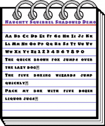 Naughty Squirrel Shadowed Demo Regular animated font preview Naughty Squirrel Shadowed Demo Regular animated font preview