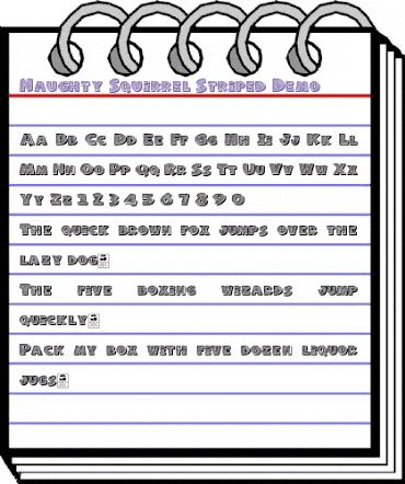 Naughty Squirrel Striped Demo Regular animated font preview Naughty Squirrel Striped Demo Regular animated font preview