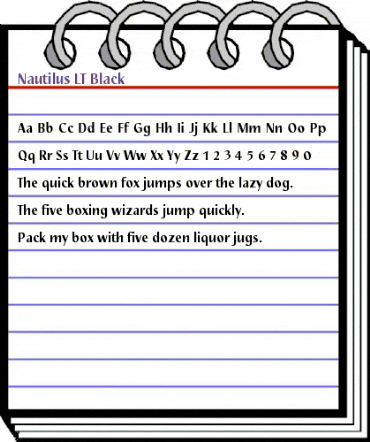 Nautilus LT Medium Bold animated font preview Nautilus LT Medium Bold animated font preview