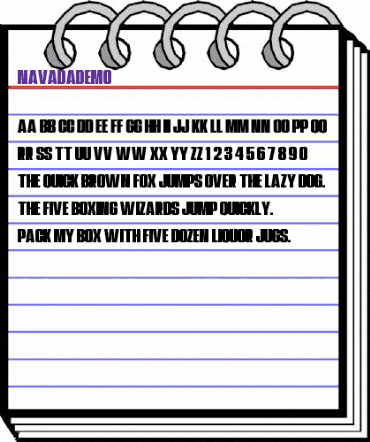 Navada Demo Regular animated font preview