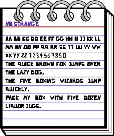Nb Strange Font Regular animated font preview