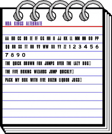 NBA Kings Alternate Regular animated font preview NBA Kings Alternate Regular animated font preview