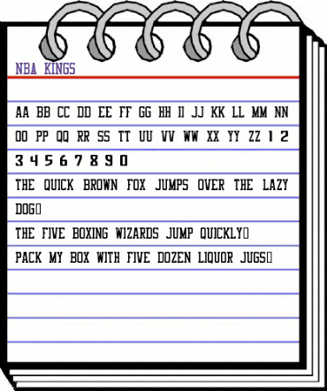 NBA Kings Regular animated font preview