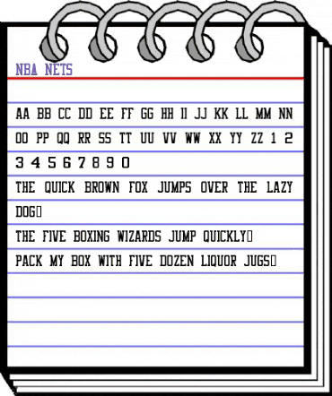 NBA Nets Regular animated font preview