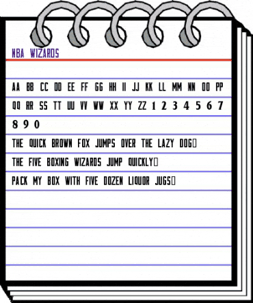 NBA Wizards Regular animated font preview