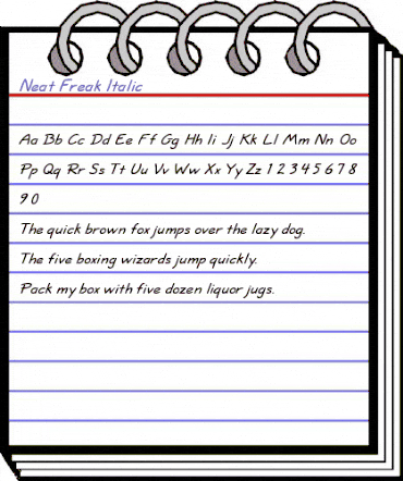 Neat Freak Italic animated font preview Neat Freak Italic animated font preview